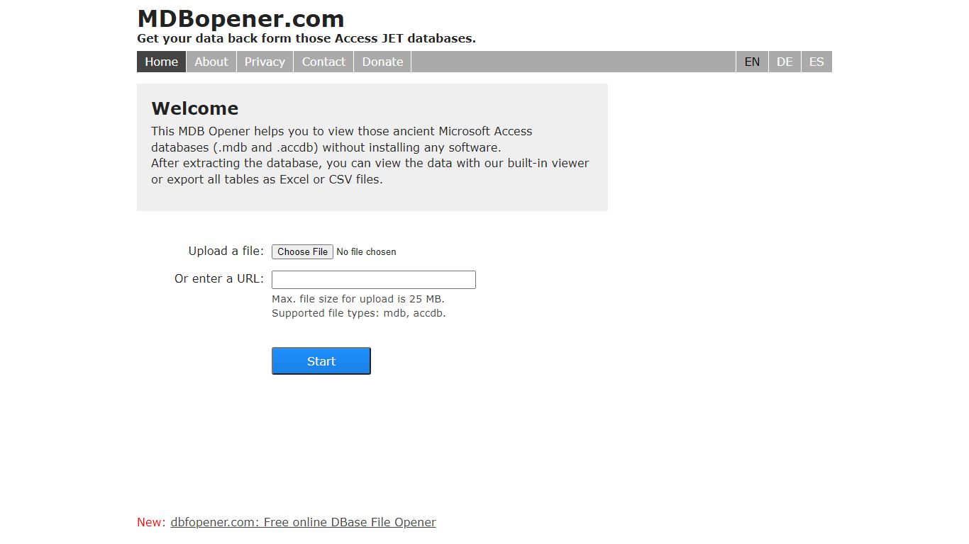 Online Access DB Opener